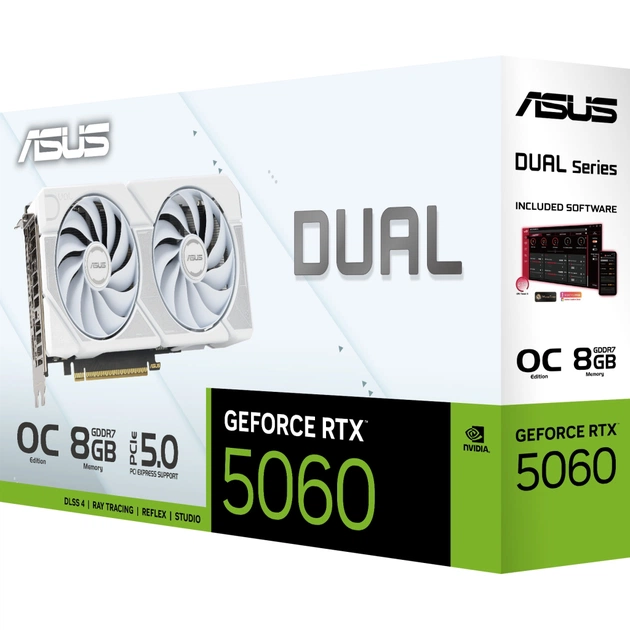 Відеокарта ASUS GeForce RTX5060 8Gb DUAL WHITE OC (DUAL-RTX5060-O8G-WHITE) - picture 12