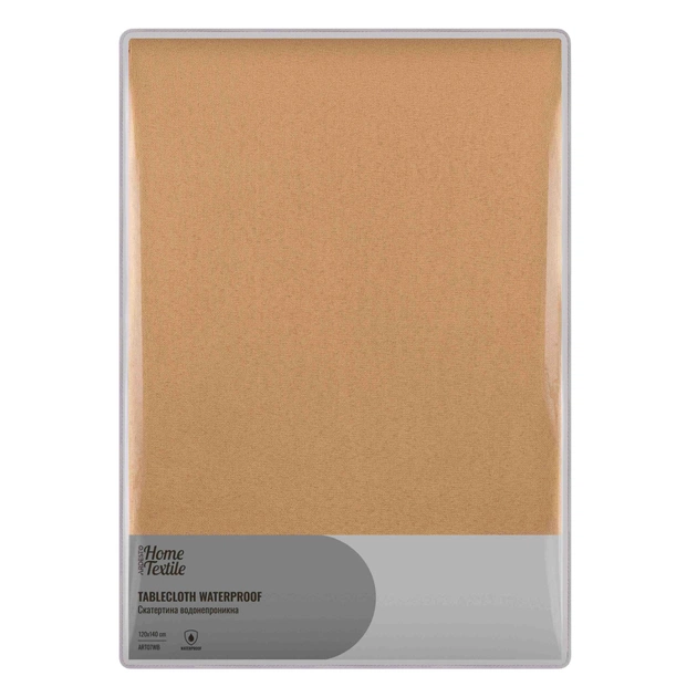 Скатертина ARDESTO Waterproof 100% поліестер, бежевий 140х180 см (ART08WB) - зображення 1