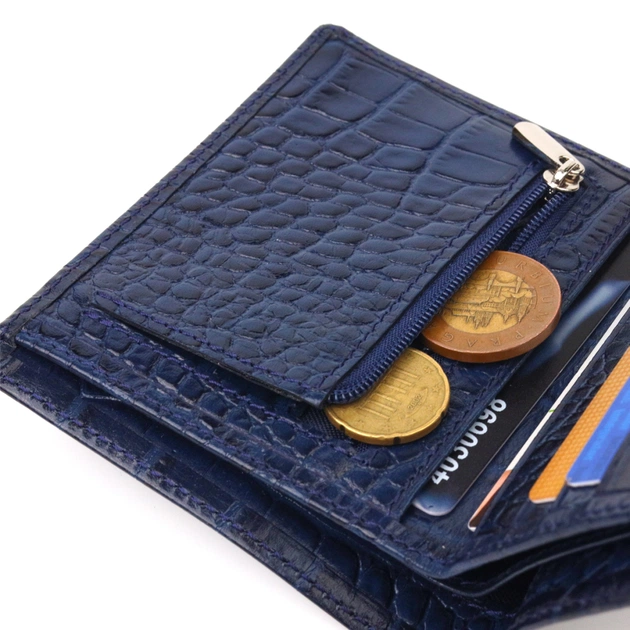 Портмоне Canpellini Из натуральной кожи Синее (21499) - изображение 7