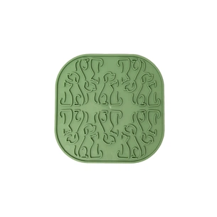 Універсальний посуд для тварин Fiboo Lollipop Килимок для злизування зелений (FIB0040) зображення 1