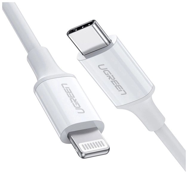 Дата кабель USB-C to Lightning 1.0m US171 MFI White Ugreen (US171/10493) - изображение 1
