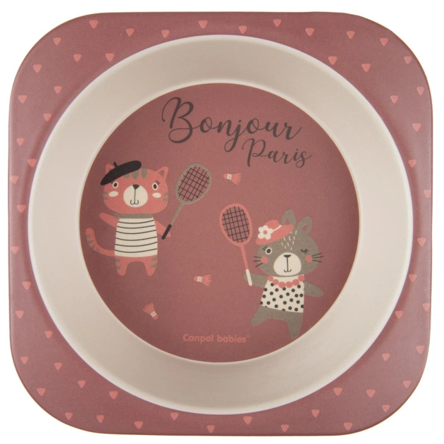 Набір дитячого посуду Canpol babies BONJOUR PARIS посуду 5 ел. червоний (9/227_red) - picture 4