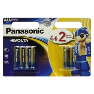 Батарейка Panasonic AAA LR03 Evolta * 6(4+2) (LR03EGE/6B2F) зображення 1