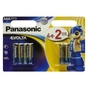 Батарейка Panasonic AAA LR03 Evolta * 6(4+2) (LR03EGE/6B2F) - зменшене зображення 1