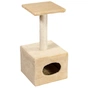 Дряпка (кігтеточка) для котів Природа Д1 з будкою (бежева) (4820157403051) - зменшене зображення 1