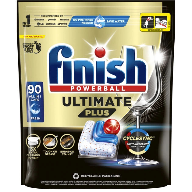 Таблетки для посудомийних машин Finish Ultimate Plus All in 1 Fresh 90 шт. (5908252018444) - picture 1