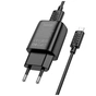 Зарядний пристрій HOCO C134A Solid USB + cable USB to Micro 5P Black (6942007621335) - зменшене зображення 4