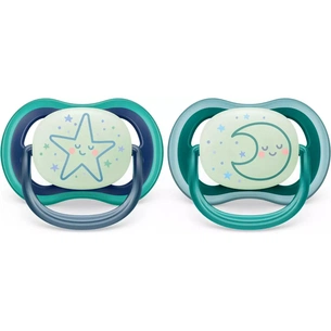 Пустушка Philips AVENT Ultra Air Нічна 6-18 міс 2 шт (SCF376/13) зображення 1