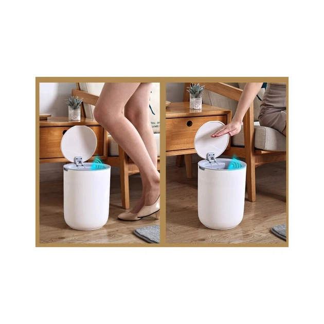 Контейнер для сміття JAH Waterproof Сенсорний Білий 8 л (20257) - picture 7