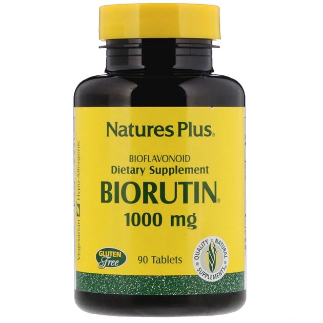 Вітамін Natures Plus Рутин 1000 мг, BioRutin, 90 таблеток (NAP-02561) - зображення 1