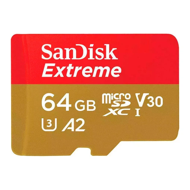Карта пам'яті SanDisk 64GB microSD class 10 UHS-I Extreme For Action Cams and Dro (SDSQXAH-064G-GN6AA) - picture 3
