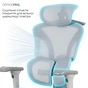 Кресло офисное OfficePro Elite OC950GLB Gray/Light Blue - уменьшенное изображение 4