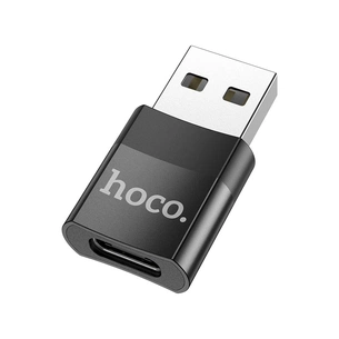Перехідник UA17 USB M to USB-C F USB2.0 Black HOCO (6931474762009) изображение 1