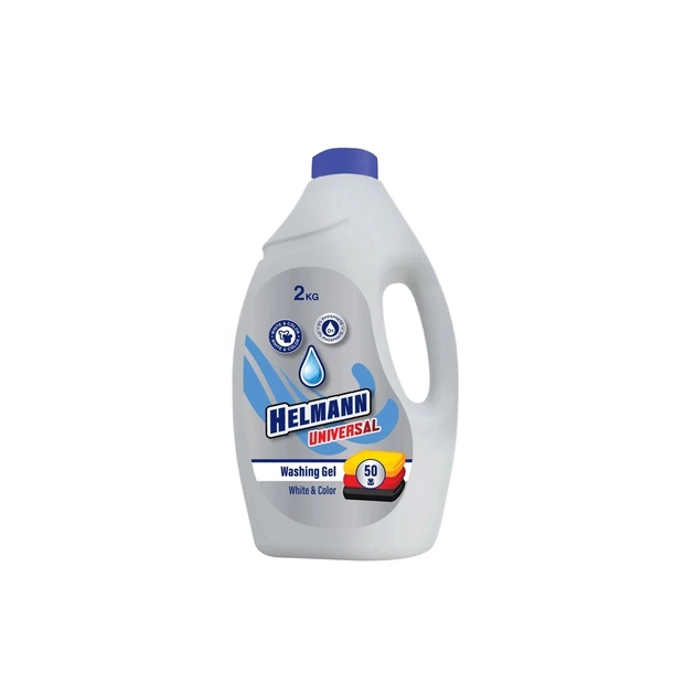 Гель для прання Helmann Universal Для білих та кольорових речей 2 кг (4820268105011) - зображення 1