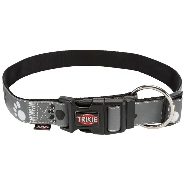 Ошейник для животных Trixie Silver Reflect светоотражающий L-XL: 40-65 см/25 мм серый (4011905122243) - изображение 1