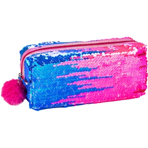 Пенал Cool For School з паєтками та помпоном 1 відділення рожевий (CF87053) зображення 1