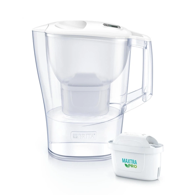 Фільтр-глечик Brita Aluna Memo MXPro 2.4л (1.4л очищеної води) з фільтр-картриджем 3шт, білий (1053054) - picture 1