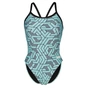 Купальник Arena Escape Swimsuit Challenge Back 007739-580 бірюзовий, чорний 44 (3468337383345) - зменшене зображення 3