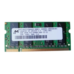Модуль пам'яті для ноутбука SoDIMM DDR2 2GB 800 MHz Micron (MT16HTF25664HY-800E1_) зображення 1