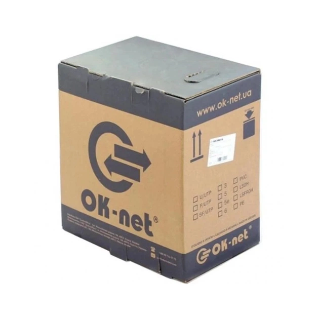 Кабель мережевий OK-Net FTP 500м (КППЭт-ВП (100) 2х2х0,51 / 500) - зображення 1