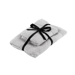 Рушник Ardesto набір махрових Holiday 2 шт 50х90см, 70х140см, 100% бавовна, сріблястий (ART2557SV) зображення 1