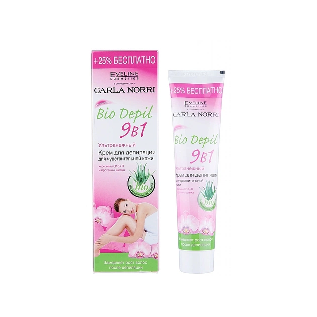 Крем для депіляції Eveline Cosmetics Bio Depil ультраніжний 9 в 1 125 мл (5907609336958) - picture 1