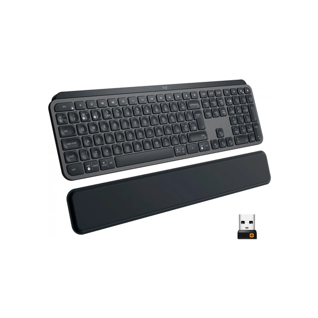 Клавіатура Logitech MX Keys Plus Advanced Wireless Illuminated with Palm Rest UA Graphit (920-009416) - изображение 1