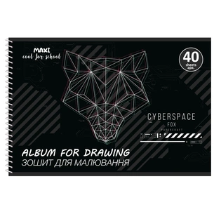 Альбом для малювання Maxi А4 на спіралі 40 аркушів, 100г/м2 (MX60930) зображення 1