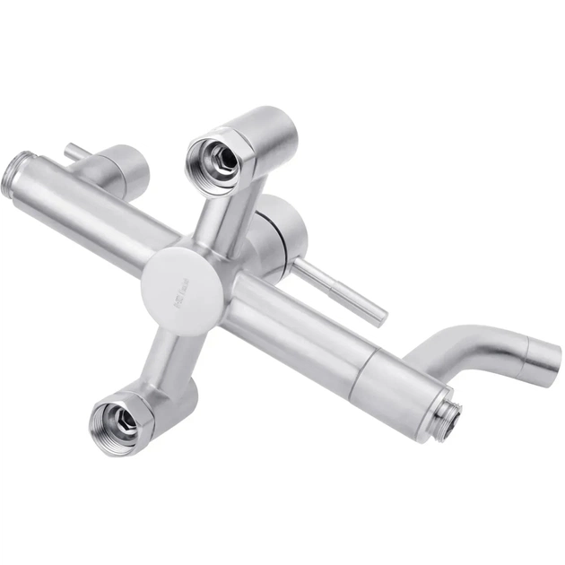 Душовий гарнітур Kroner Edelstahl Klassisch-ESG063 + змішувач Edelstahl Klassisch-ESG010 + змішувач Edelstahl Klassisch (CVS30208) - зображення 4