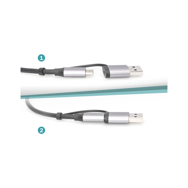 Перехідник USB-C + USB 3.0 to RJ45 2500Mbps Ethernet Digitus (DN-3028) - picture 7