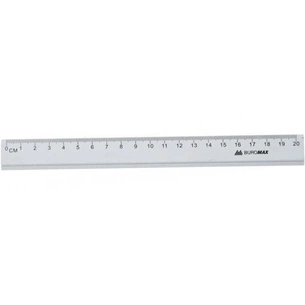 Лінійка Buromax 20см, aluminum, silver color (BM.5800-20) изображение 1