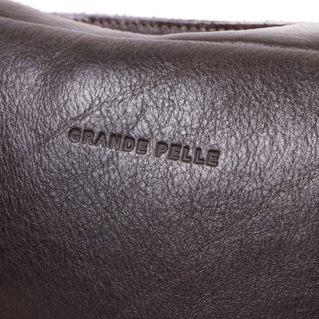 Сумка Grande Pelle Бананка з натуральної шкіри Коричнева (22575) - зображення 7