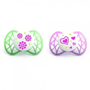 Пустушка Nuvita Air 0м+ 2шт. для дівчинки (NV7060Girl) зображення 1