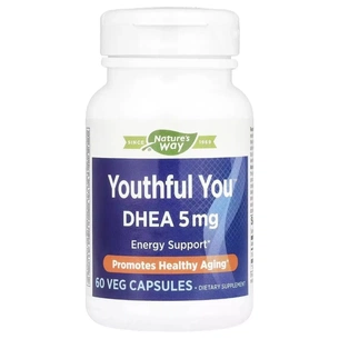 Вітамінно-мінеральний комплекс Nature's Way Дегідроепіандростерон, 5 мг, DHEA, Youthful You, 60 вегетаріанськ (EMT-05006) зображення 1