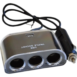 Зарядний пристрій Atcom ES-09 (HUB 3*DC12 + 1*USB, 2.1A) (13151) зображення 1