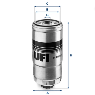 Фільтр паливний UFI 24.408.00 зображення 1