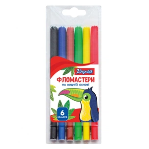 Фломастери 1 вересня Zoo Land, 6 кольорів (650456) зображення 1