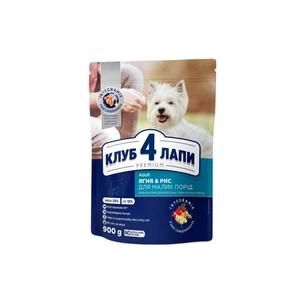 Сухий корм для собак Club 4 Paws Преміум. Для дрібних порід - ягня і рис 900 г (4820083909597) зображення 1