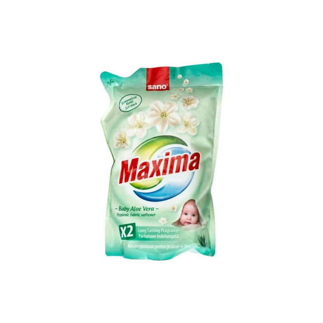 Кондиціонер для білизни Sano Maxima Baby Aloe Vera змінна упаковка 1 л (7290102990214) - изображение 1