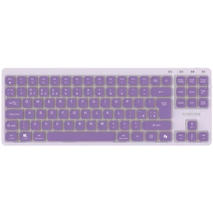 Клавіатура Canyon OnType 10 TKL Mechanical Silent Low-profile USB UA Violet (CNS-HKB10V) зображення 1