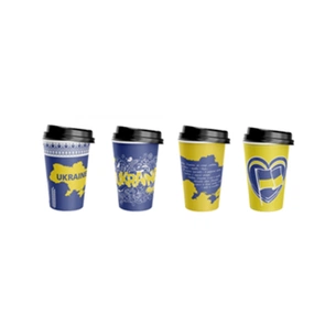 Стаканы одноразовые Україна PATRIOT бумажные 340 мл 50 шт (CUP340PAT) изображение 1