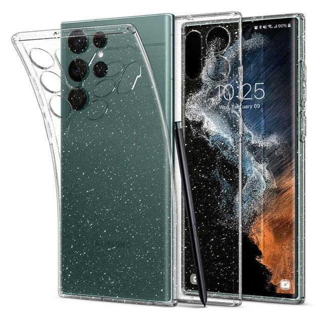 Чехол для мобильного телефона Spigen Samsung Galaxy S22 Ultra Liquid Crystal Glitter, Crystal Qua (ACS03913) - изображение 1