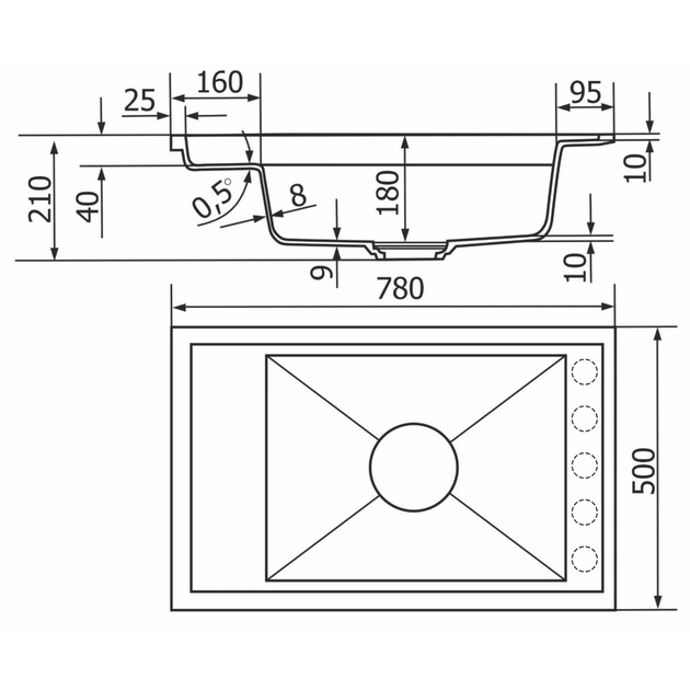 Мойка кухонная GRANADO Royal Artes grafito (+ подрібнювач Algar 1000 + змішувач Ferrol inox + дозатор Redondo inox + ко (ksg1309) - изображение 12