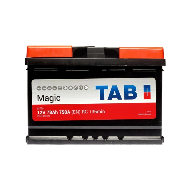 Акумулятор автомобільний TAB 78 Ah/12V Magic Euro (189 080) - зображення 1