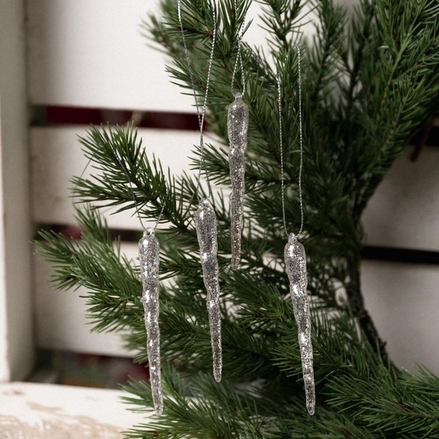 Ялинкова іграшка Novogod`ko Бурульки 10 cм 4 шт Пластик (974881) - picture 3