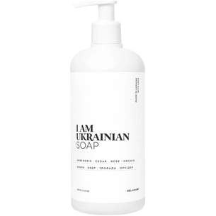 Рідке мило DeLaMark I Am Ukrainian Амбра, Кедр, Троянда та Орхідея 500 мл (4820152333148) зображення 1