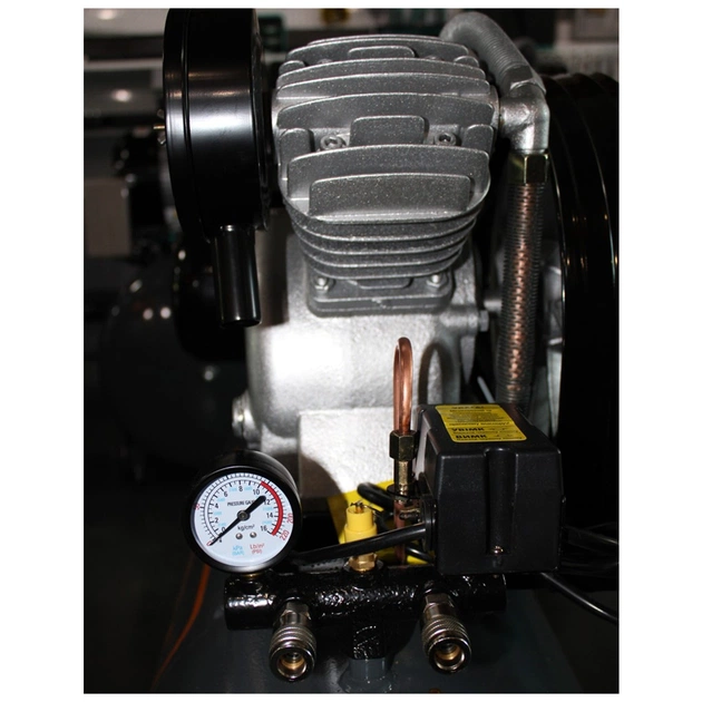 Компресор GTM 100л, 440/320л/хв, 2,2кВт, 10бар, 220В, 2 циліндри V-под. (KCJ2070-100L) - picture 4