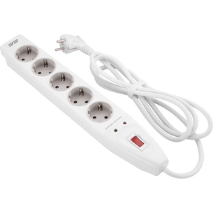 Мережевий фільтр живлення 2E 5XSchuko, 3G*1.5мм, 2м, white (2E-SP515M2WH) зображення 1