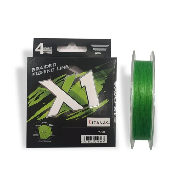 Шнур Favorite X1 PE 4x 150m 1.0/0.165mm 19lb/8.7kg Light Green (1693.11.30) - изображение 1