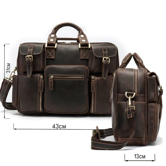 Сумка Vintage Коричнева (14881) - зображення 4